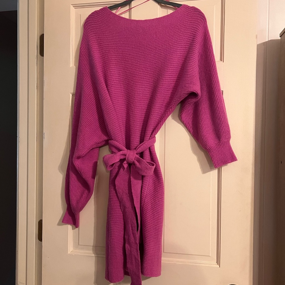 Pink Knit Mini Dress